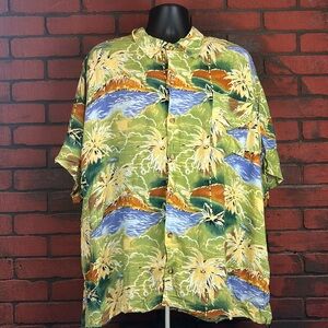 Gallery Limited Tropical Vintage Button Down‎ Mens Shirt XXL